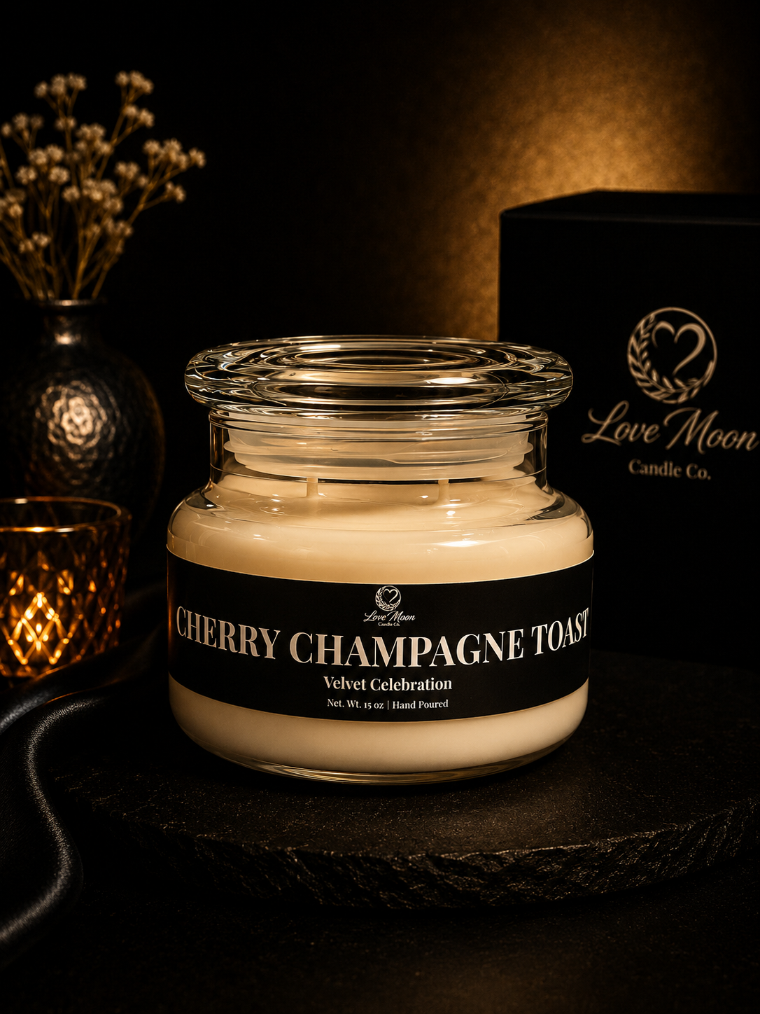 Cherry Champagne Toast - Velvet Celebration